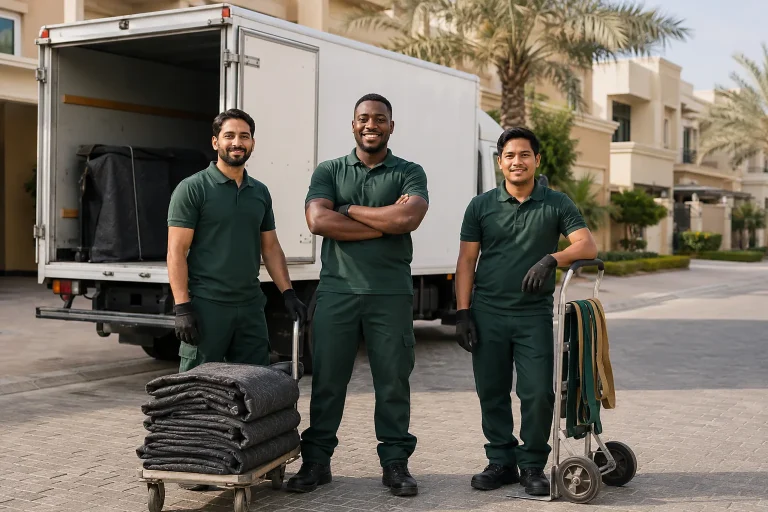 Take My Junk in Dubai team ready with truck and equipment for an office clear-out